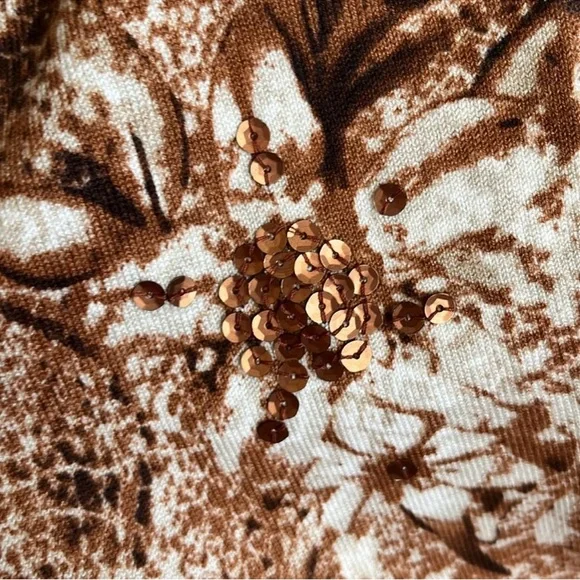 🆕 Chico’s 2 pc silk blend Frenchie tank & cardigan with sequins Size 0 - Picture 9 of 9